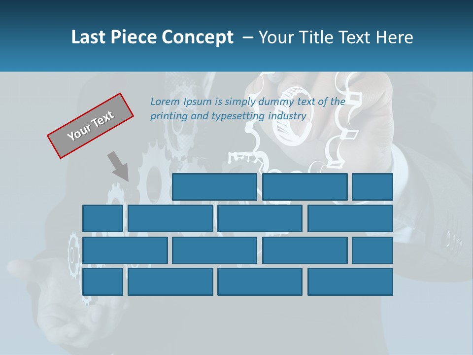 A Man In A Suit Holding A Business Card PowerPoint Template