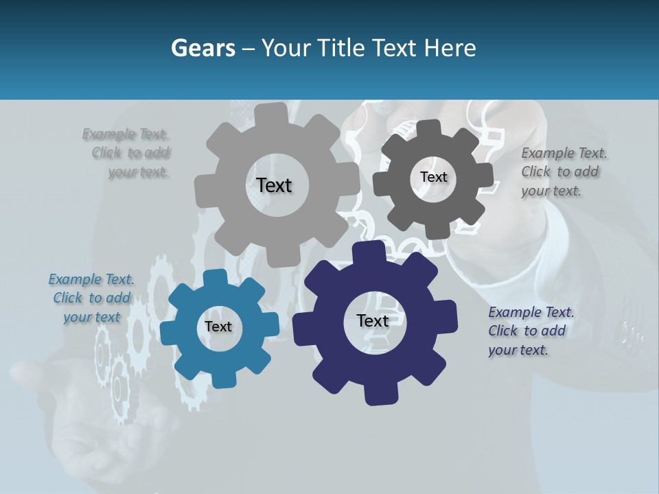 A Man In A Suit Holding A Business Card PowerPoint Template