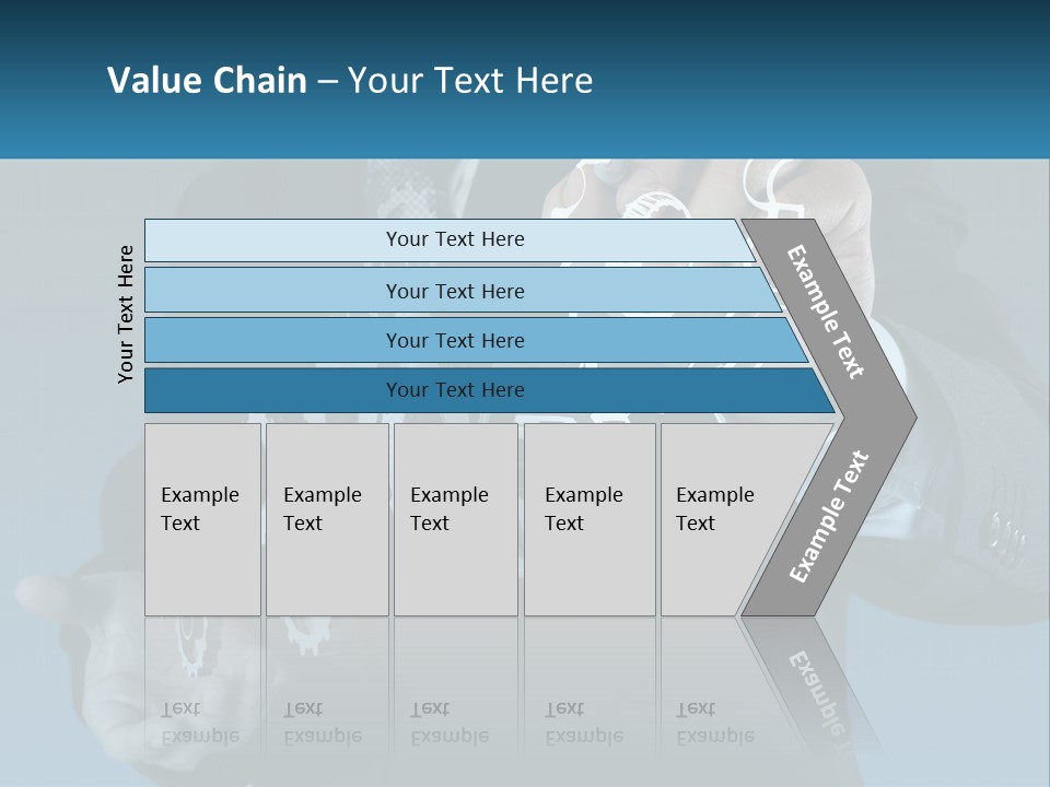 A Man In A Suit Holding A Business Card PowerPoint Template