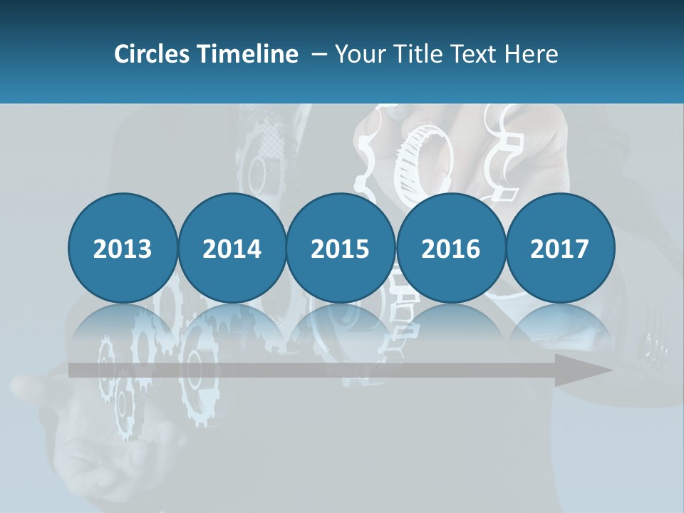 A Man In A Suit Holding A Business Card PowerPoint Template