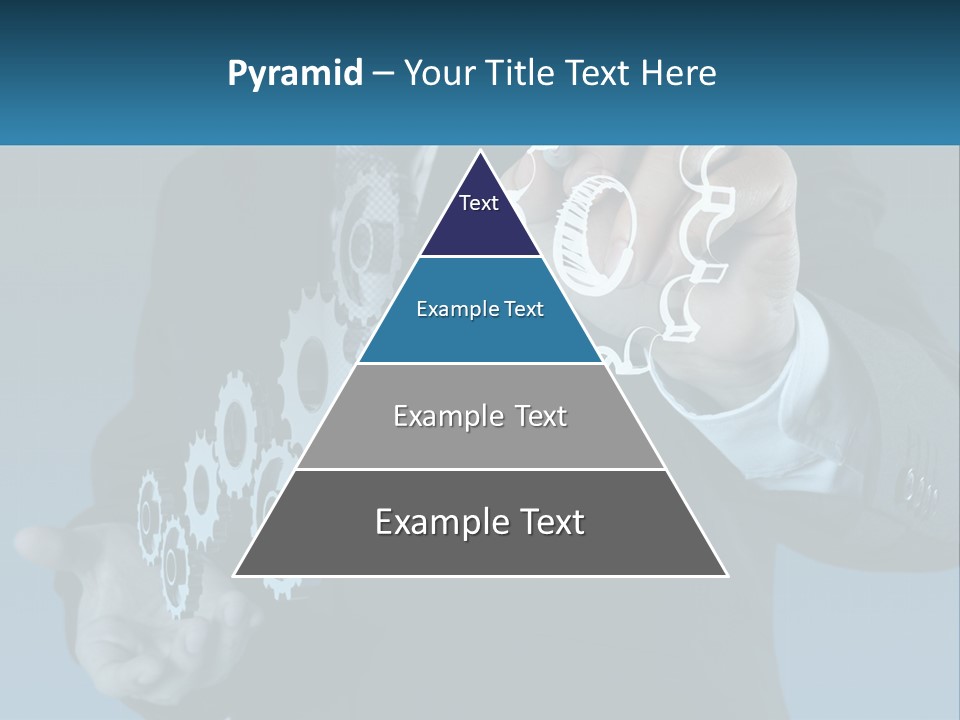 A Man In A Suit Holding A Business Card PowerPoint Template