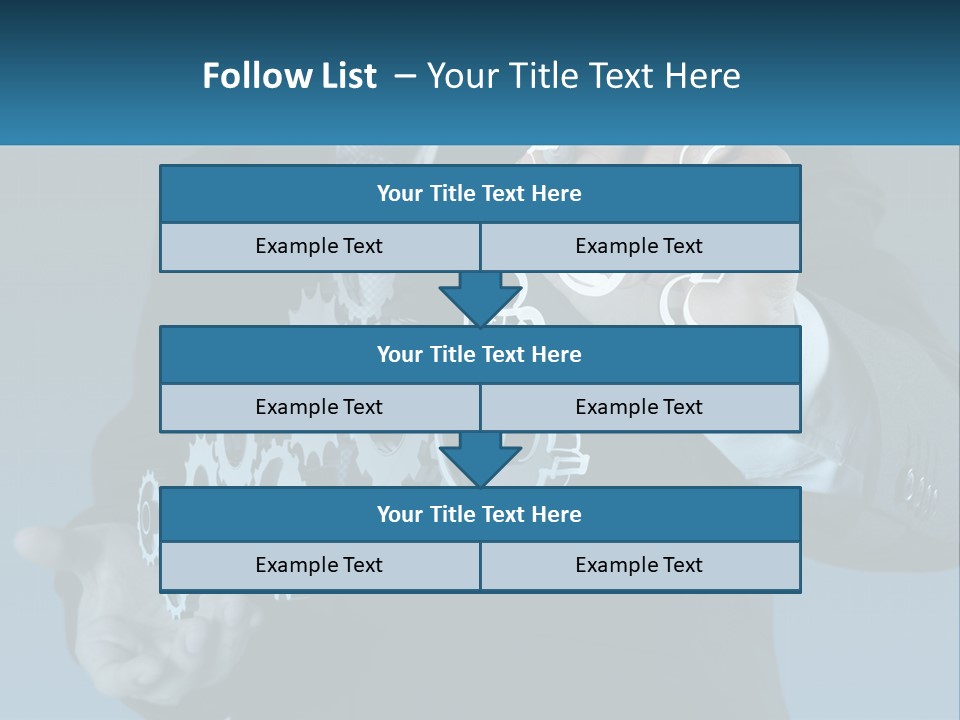 A Man In A Suit Holding A Business Card PowerPoint Template