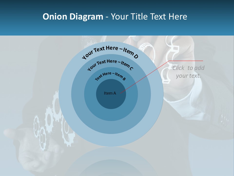 A Man In A Suit Holding A Business Card PowerPoint Template