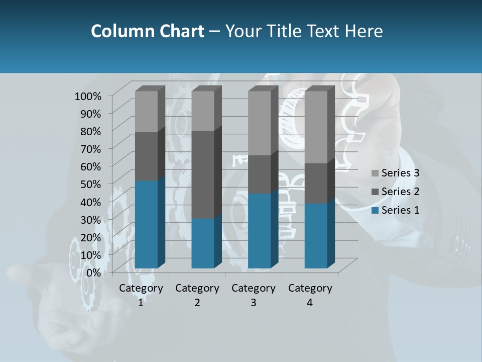 A Man In A Suit Holding A Business Card PowerPoint Template