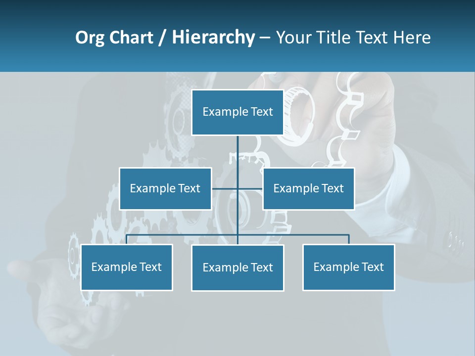 A Man In A Suit Holding A Business Card PowerPoint Template