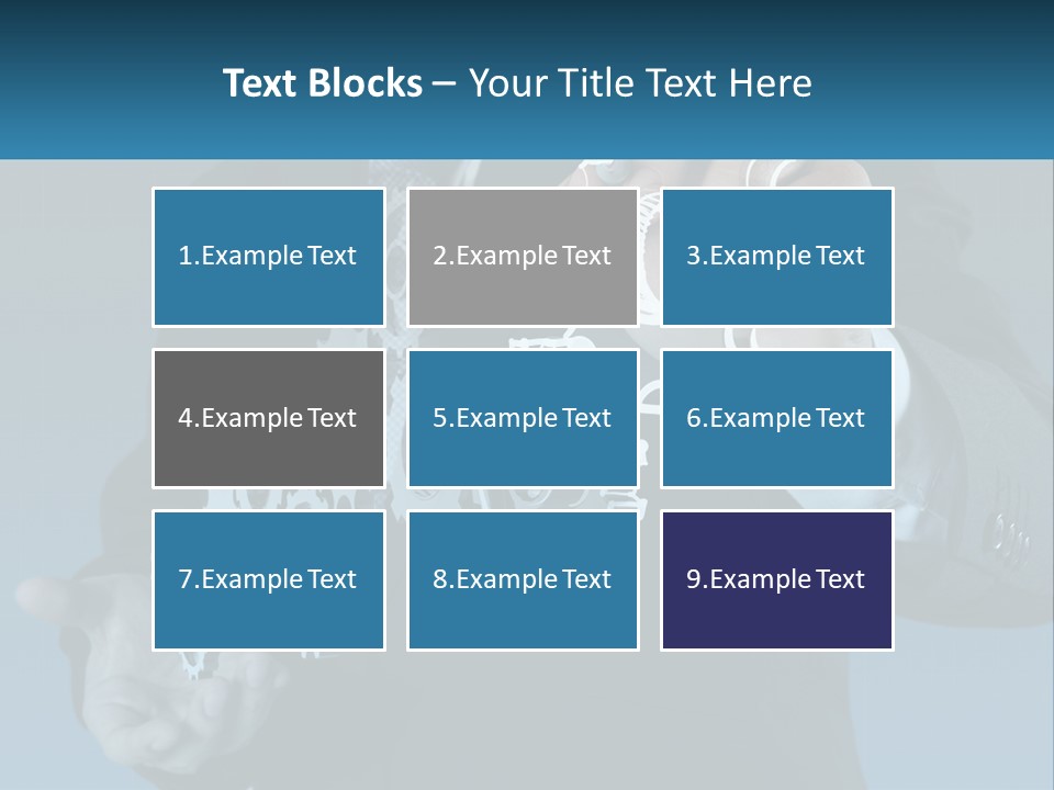 A Man In A Suit Holding A Business Card PowerPoint Template