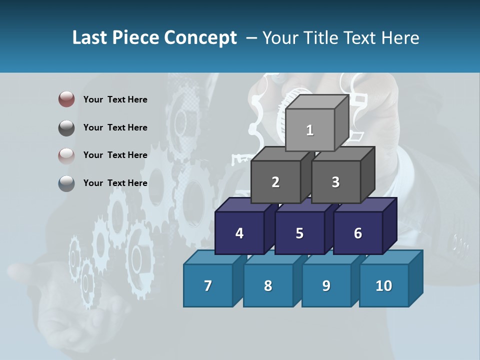 A Man In A Suit Holding A Business Card PowerPoint Template