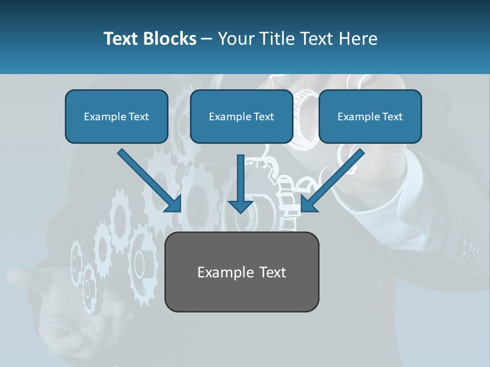 A Man In A Suit Holding A Business Card PowerPoint Template