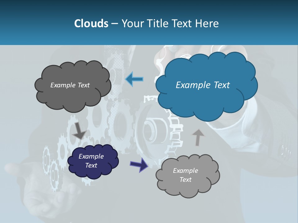 A Man In A Suit Holding A Business Card PowerPoint Template