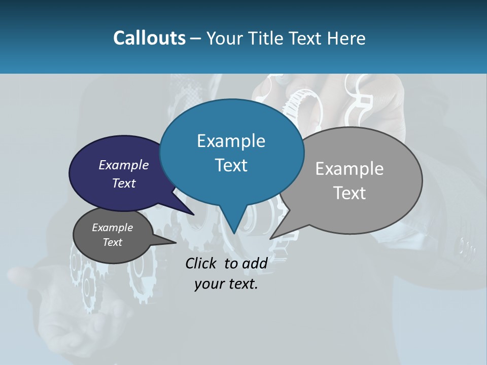 A Man In A Suit Holding A Business Card PowerPoint Template