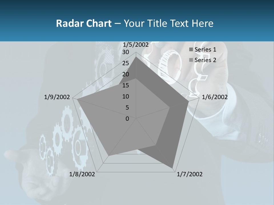 A Man In A Suit Holding A Business Card PowerPoint Template