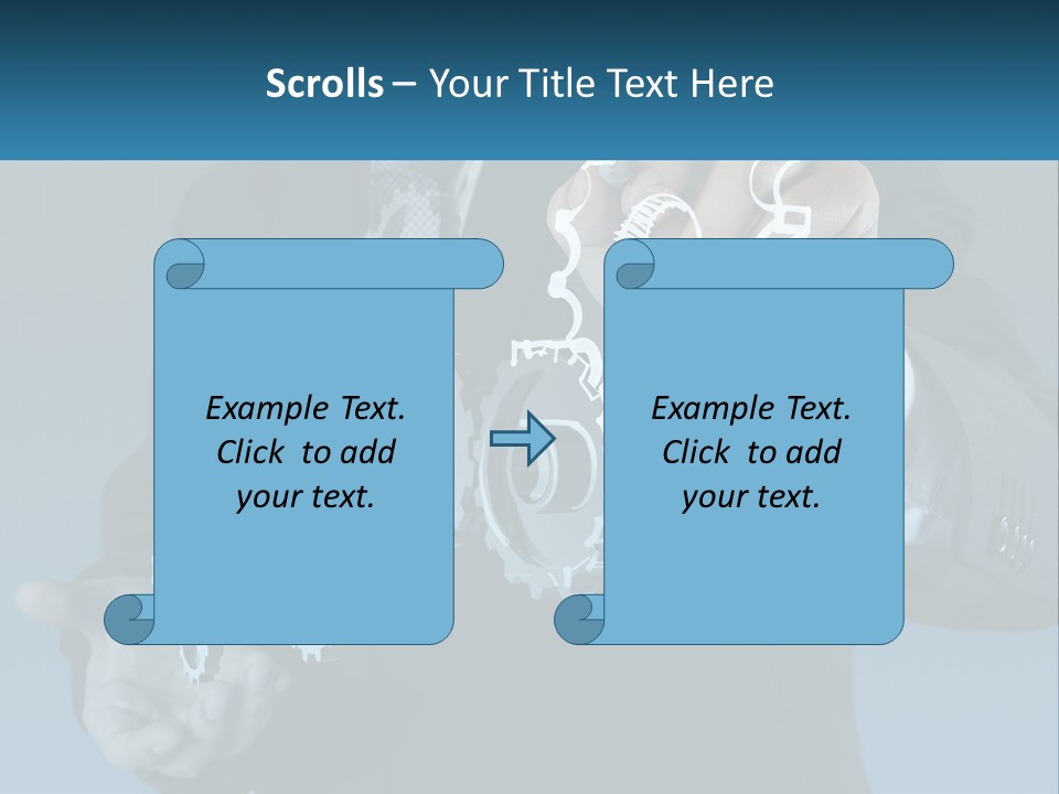 A Man In A Suit Holding A Business Card PowerPoint Template