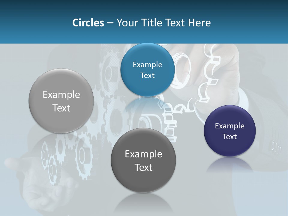 A Man In A Suit Holding A Business Card PowerPoint Template