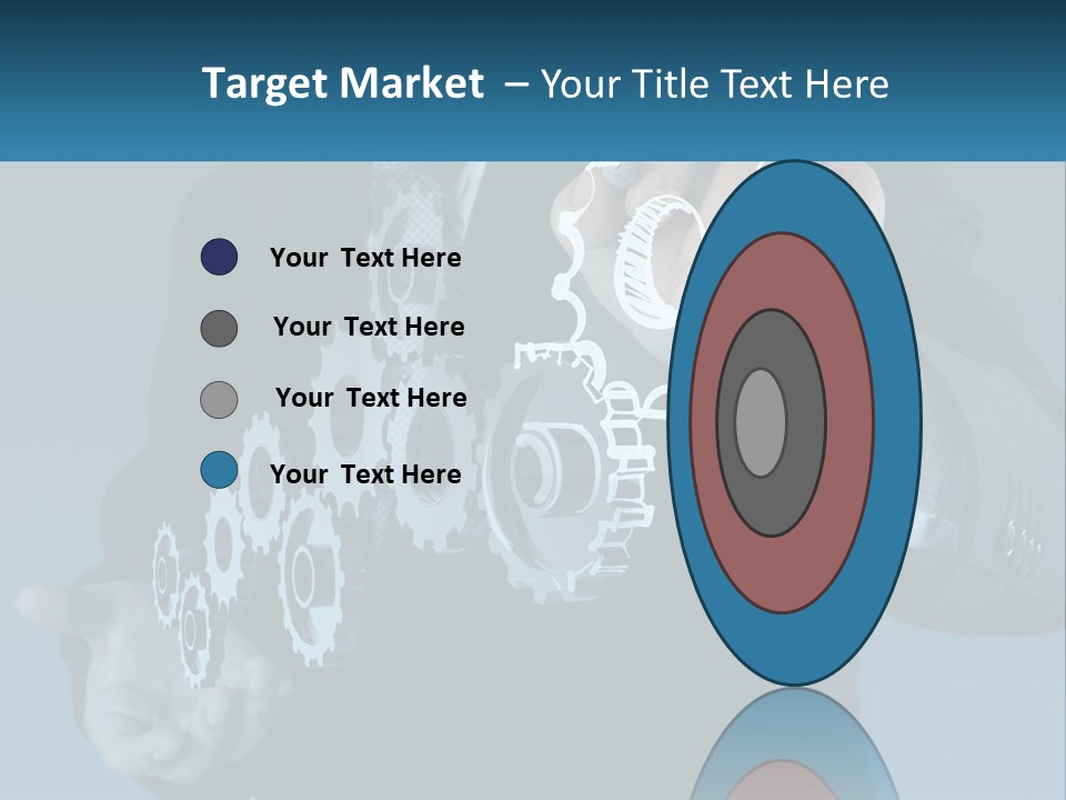 A Man In A Suit Holding A Business Card PowerPoint Template