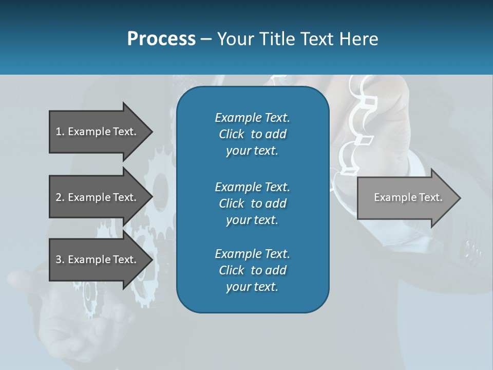 A Man In A Suit Holding A Business Card PowerPoint Template