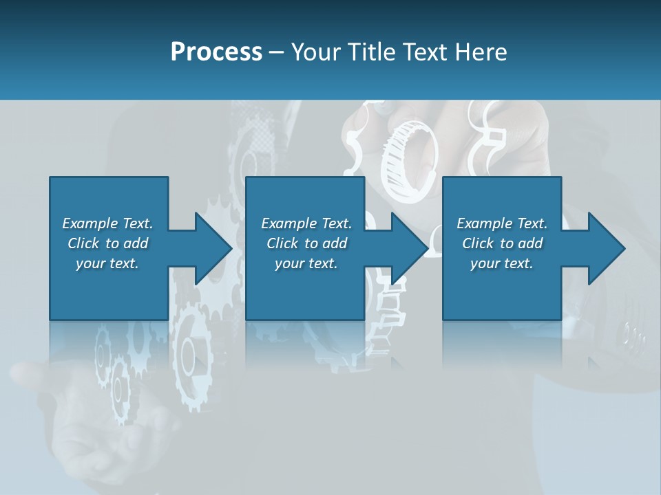 A Man In A Suit Holding A Business Card PowerPoint Template