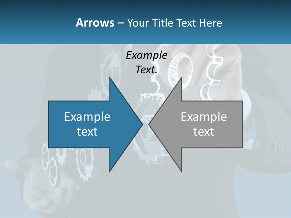 A Man In A Suit Holding A Business Card PowerPoint Template