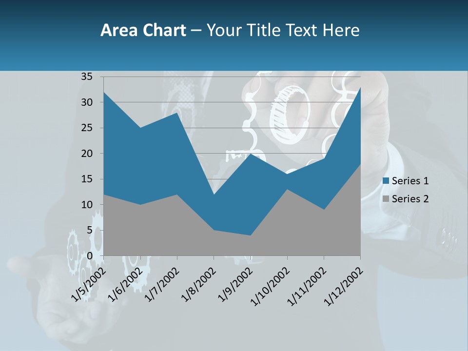 A Man In A Suit Holding A Business Card PowerPoint Template