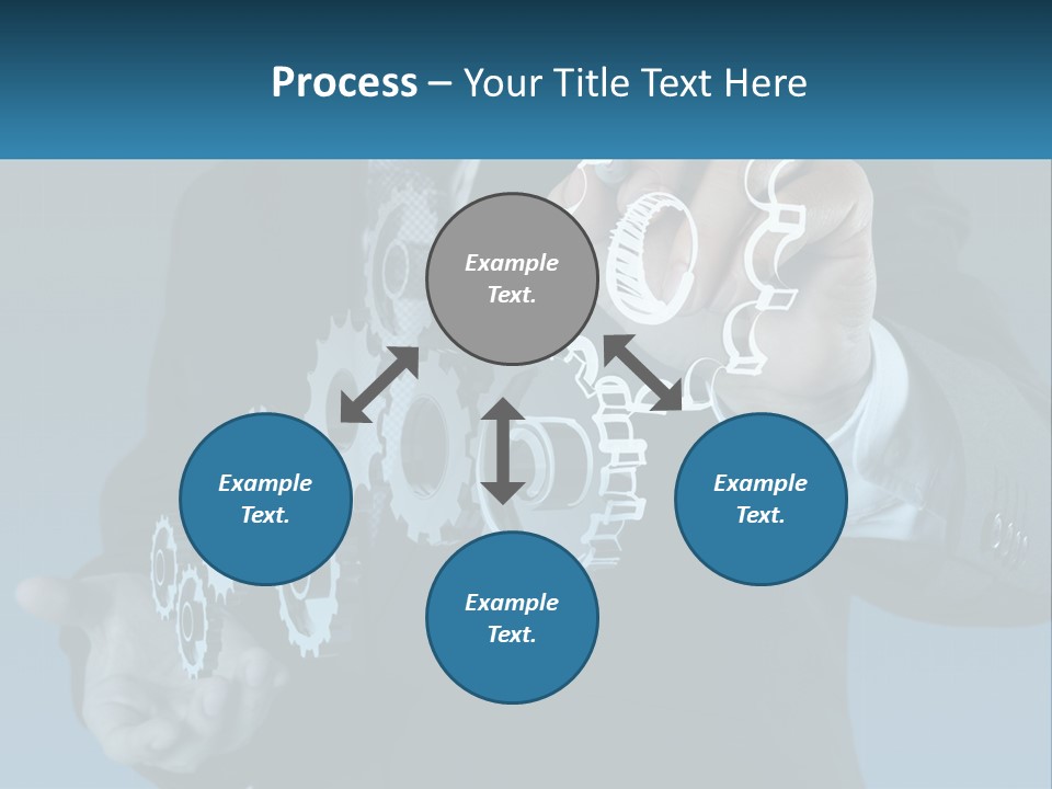 A Man In A Suit Holding A Business Card PowerPoint Template