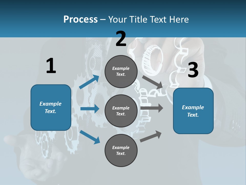 A Man In A Suit Holding A Business Card PowerPoint Template