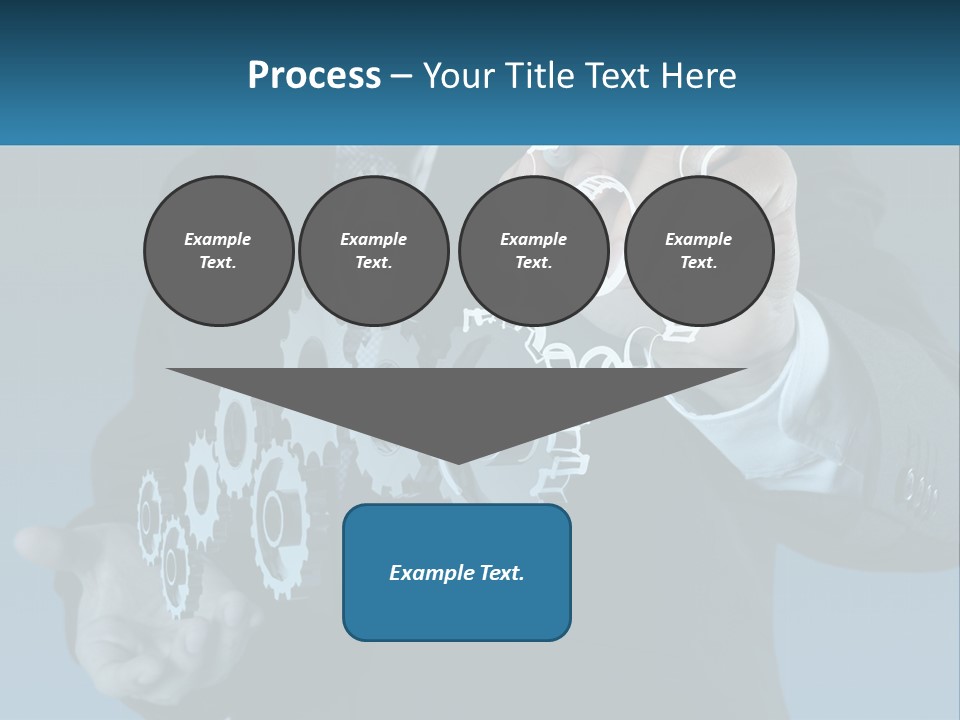 A Man In A Suit Holding A Business Card PowerPoint Template