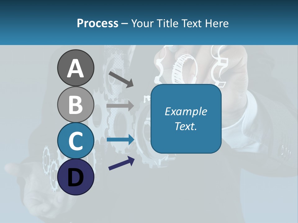 A Man In A Suit Holding A Business Card PowerPoint Template