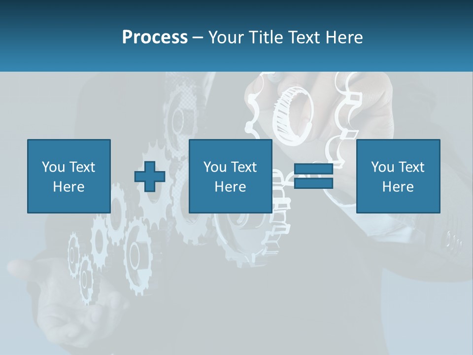 A Man In A Suit Holding A Business Card PowerPoint Template