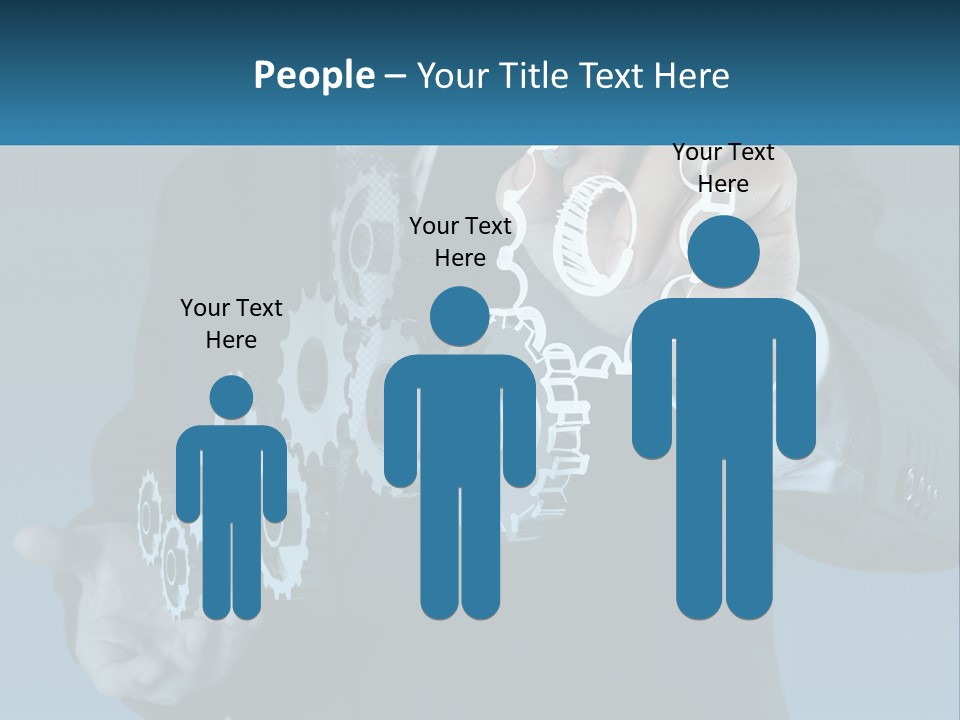 A Man In A Suit Holding A Business Card PowerPoint Template