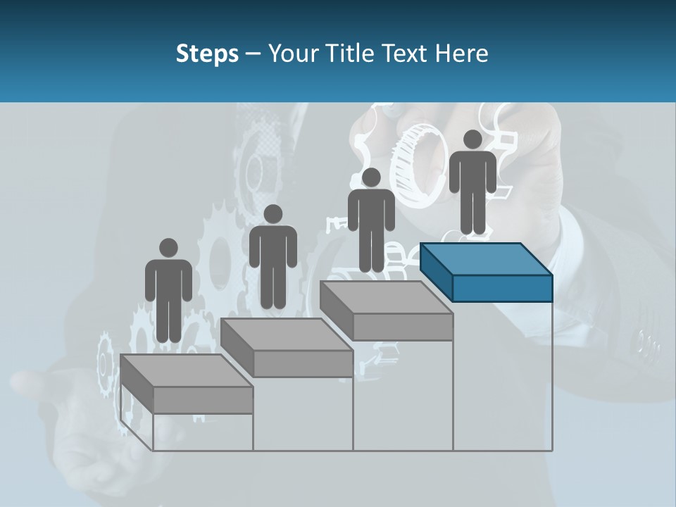 A Man In A Suit Holding A Business Card PowerPoint Template