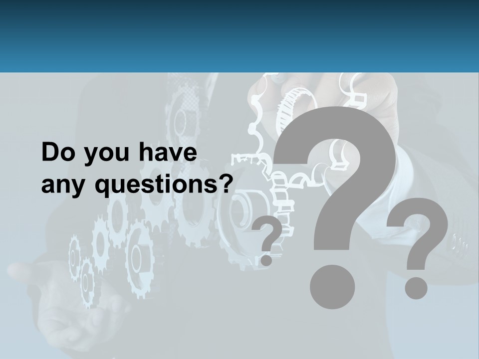 A Man In A Suit Holding A Business Card PowerPoint Template