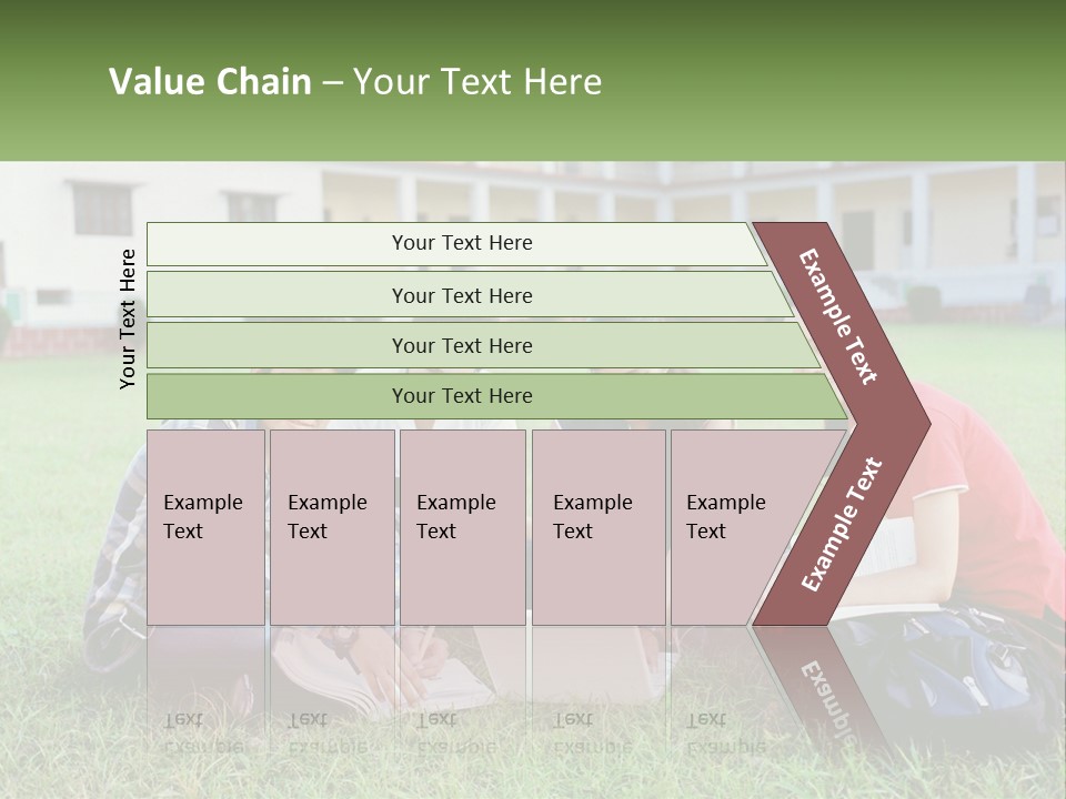 A Group Of People Sitting On The Grass With A Laptop PowerPoint Template