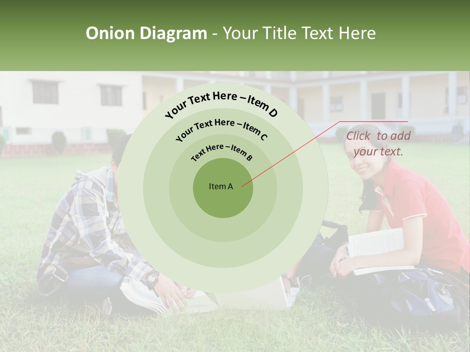 A Group Of People Sitting On The Grass With A Laptop PowerPoint Template