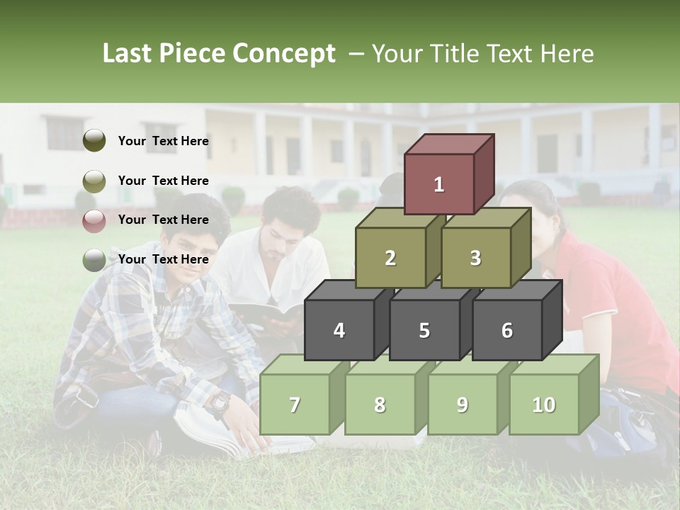 A Group Of People Sitting On The Grass With A Laptop PowerPoint Template