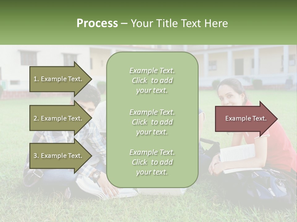 A Group Of People Sitting On The Grass With A Laptop PowerPoint Template