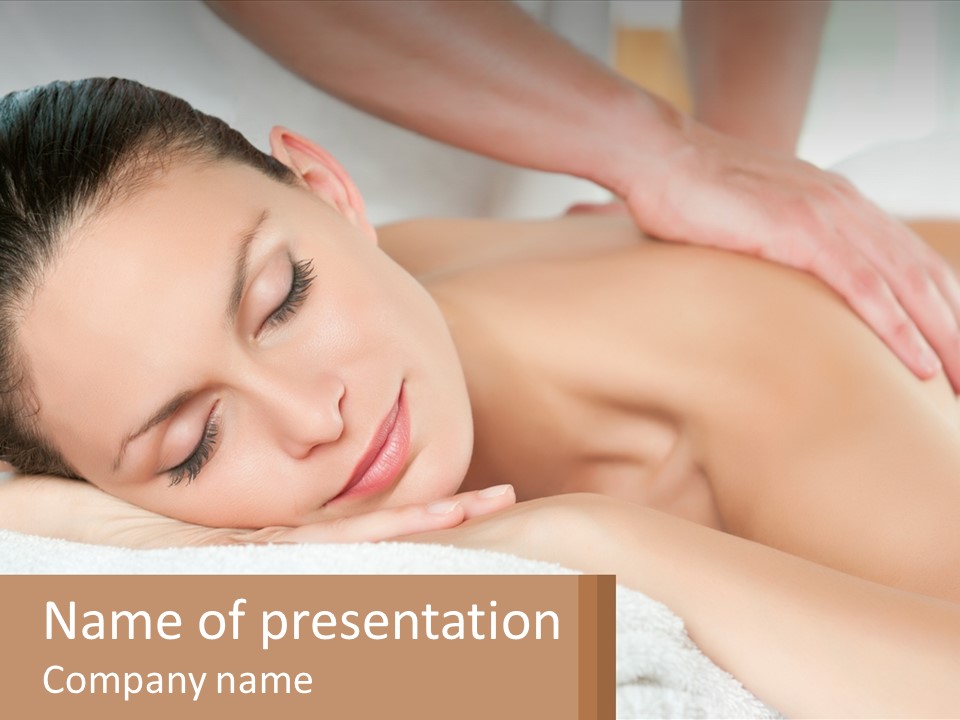 A Woman Getting A Back Massage At A Spa PowerPoint Template