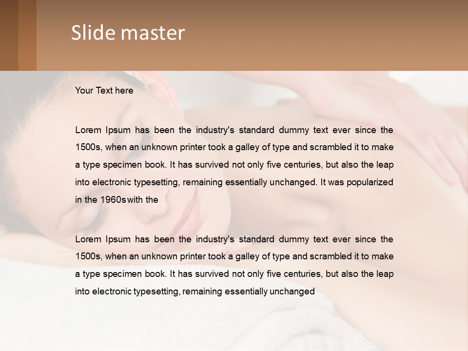 A Woman Getting A Back Massage At A Spa PowerPoint Template