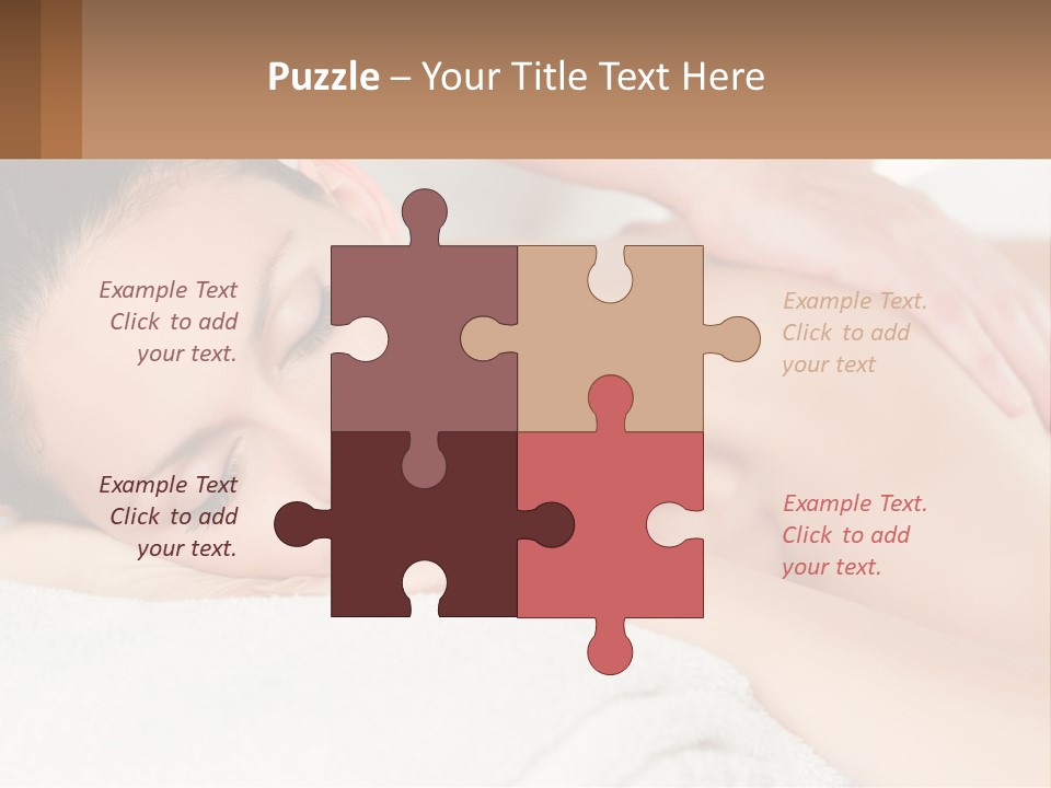 A Woman Getting A Back Massage At A Spa PowerPoint Template