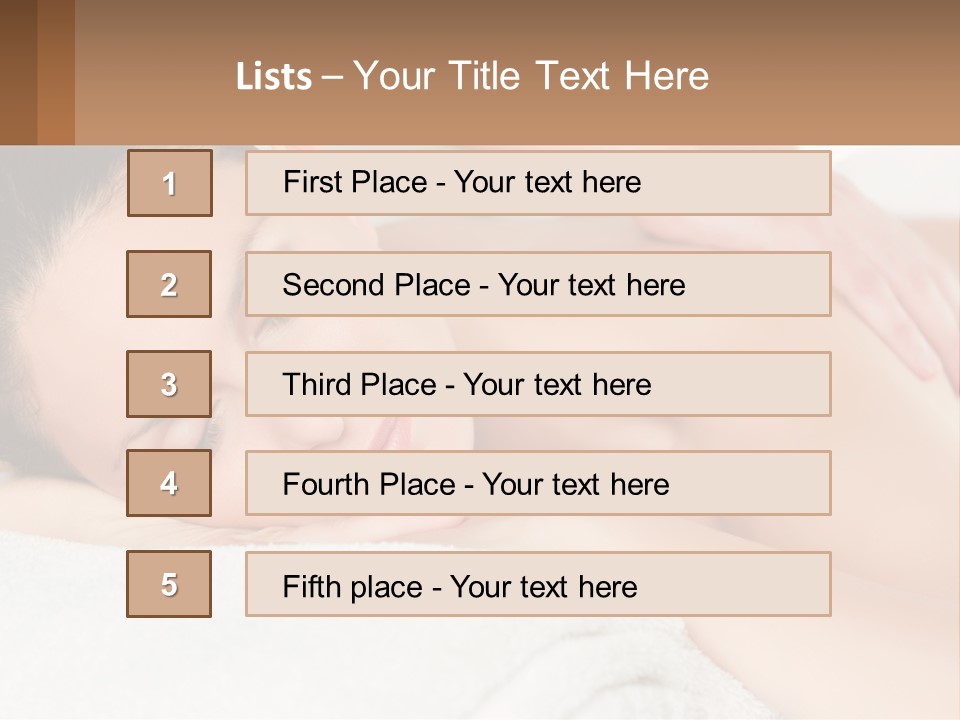 A Woman Getting A Back Massage At A Spa PowerPoint Template