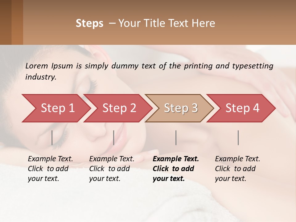 A Woman Getting A Back Massage At A Spa PowerPoint Template