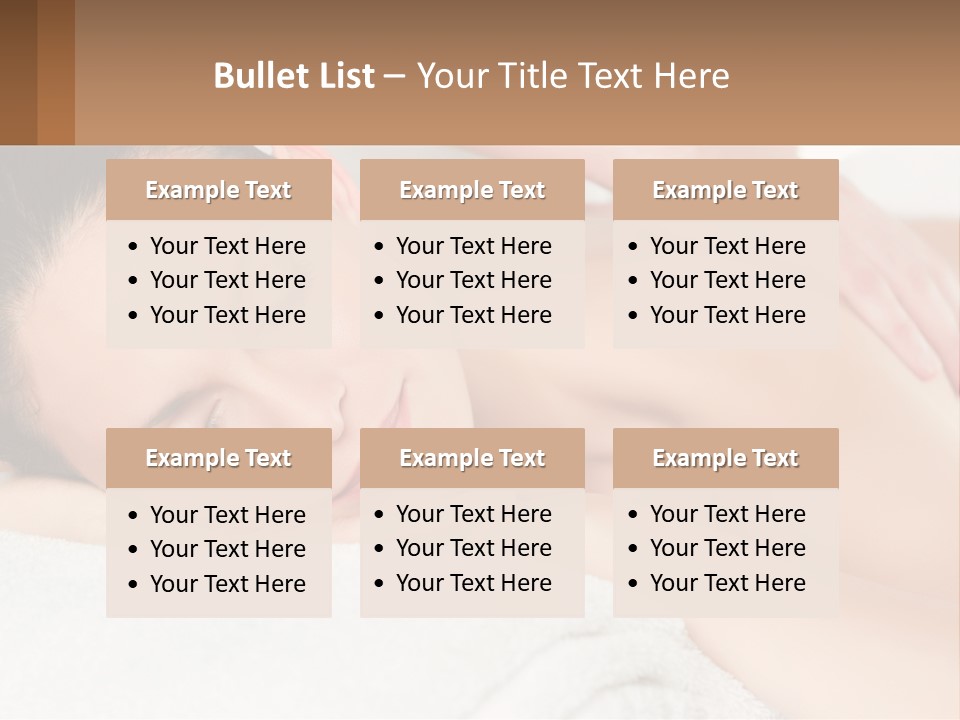 A Woman Getting A Back Massage At A Spa PowerPoint Template