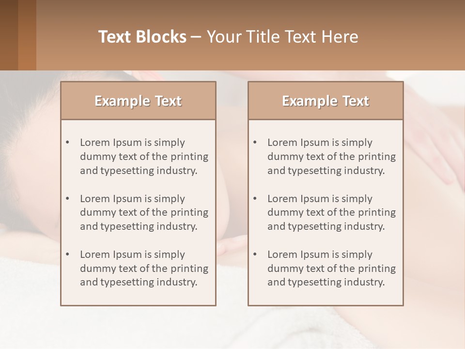 A Woman Getting A Back Massage At A Spa PowerPoint Template