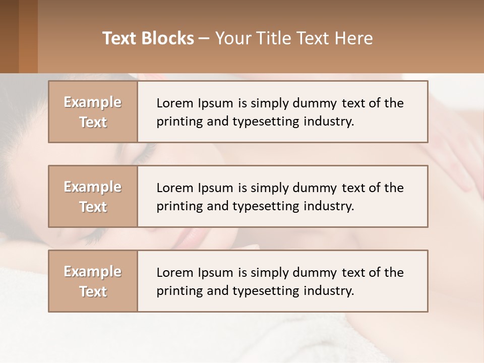 A Woman Getting A Back Massage At A Spa PowerPoint Template