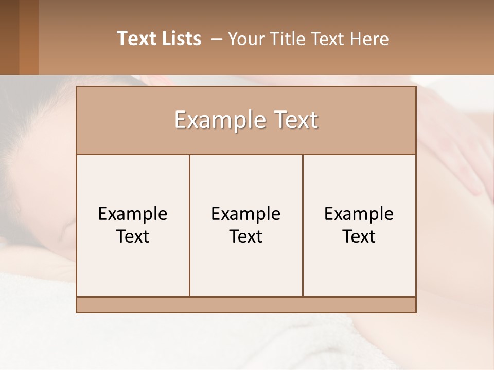 A Woman Getting A Back Massage At A Spa PowerPoint Template