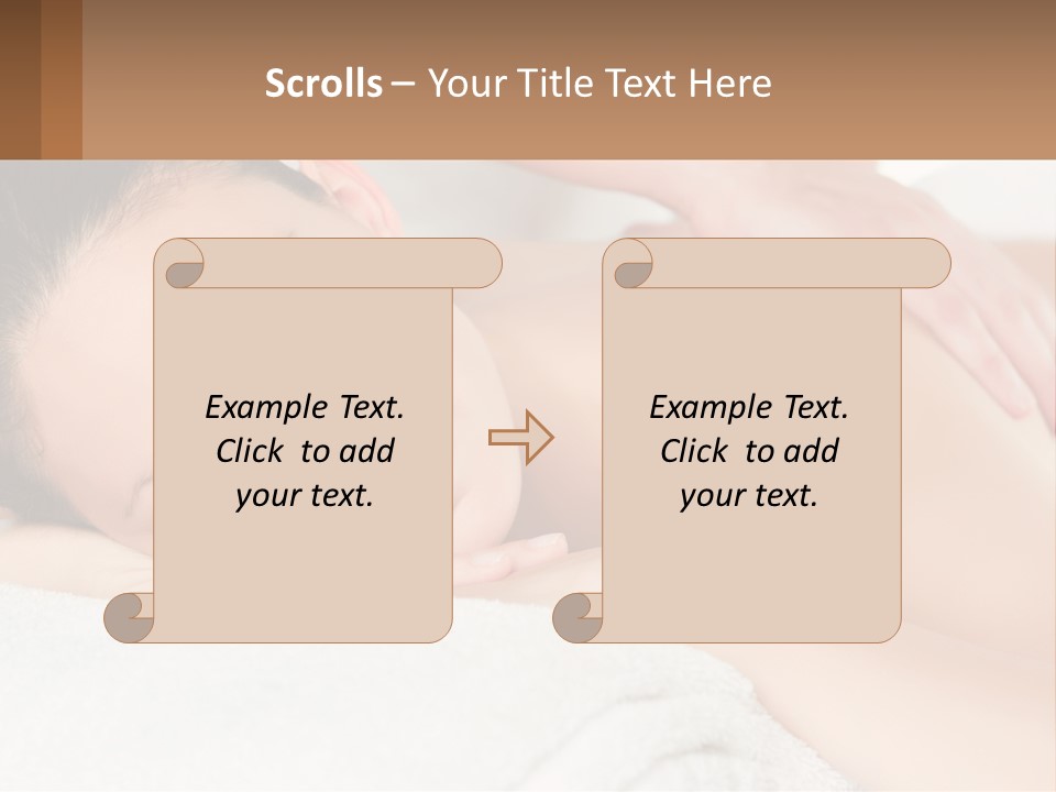 A Woman Getting A Back Massage At A Spa PowerPoint Template