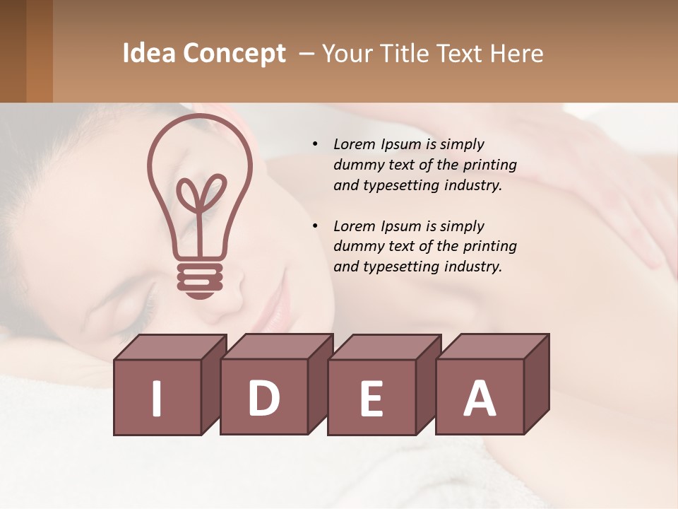 A Woman Getting A Back Massage At A Spa PowerPoint Template