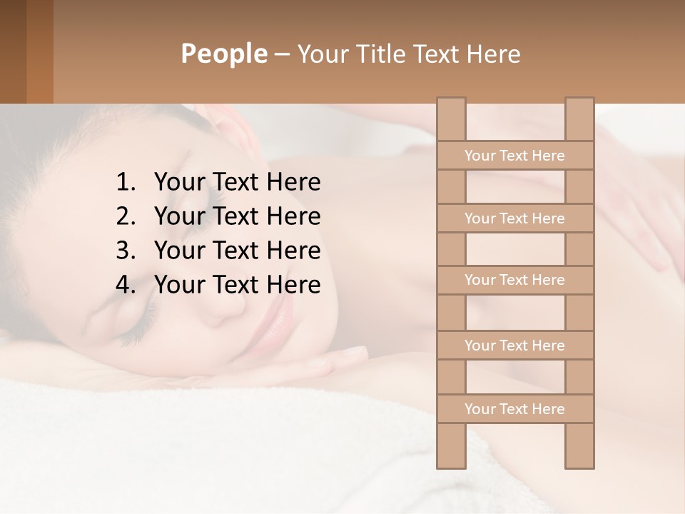 A Woman Getting A Back Massage At A Spa PowerPoint Template