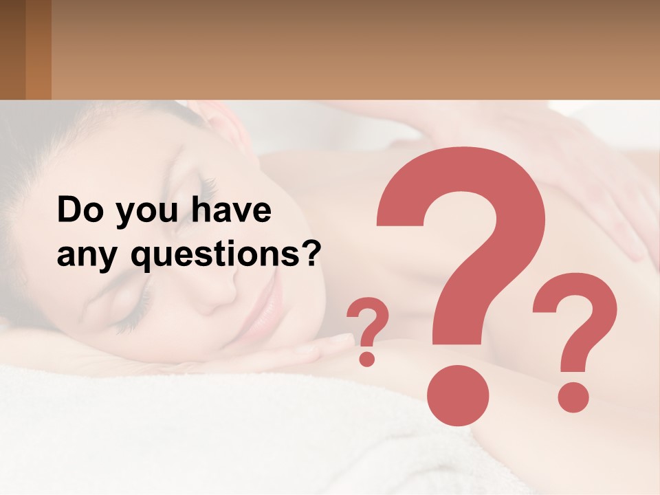 A Woman Getting A Back Massage At A Spa PowerPoint Template