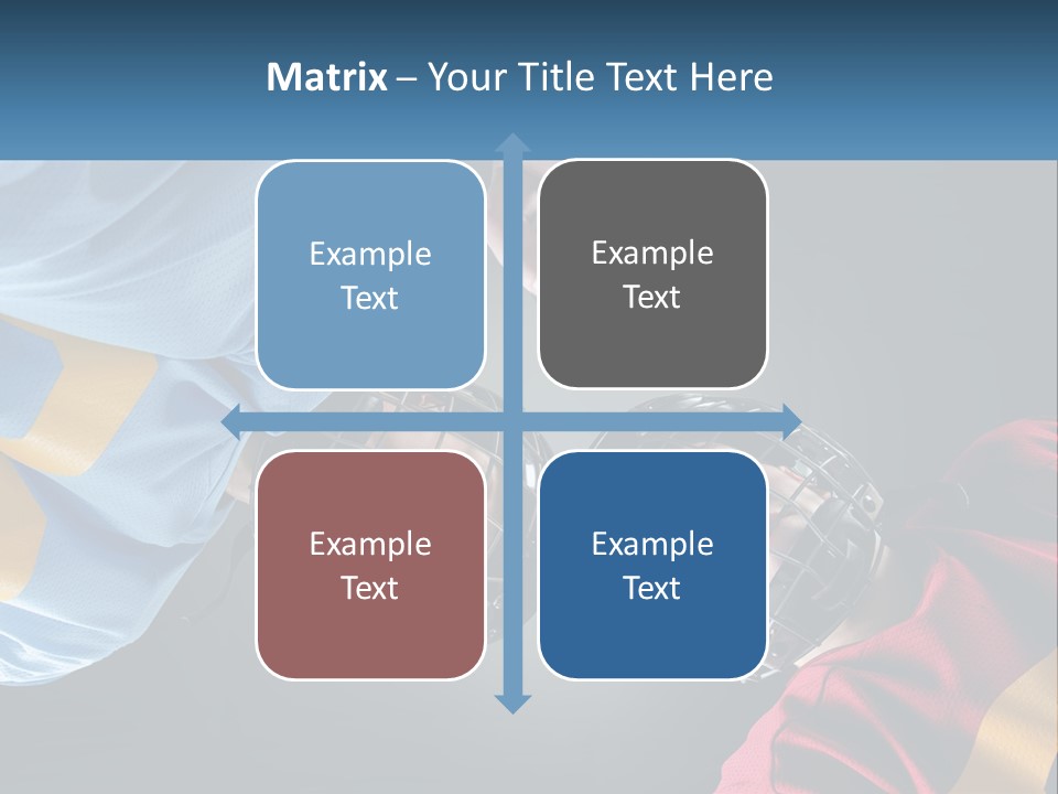 A Man And A Woman Wearing Hockey Helmets PowerPoint Template