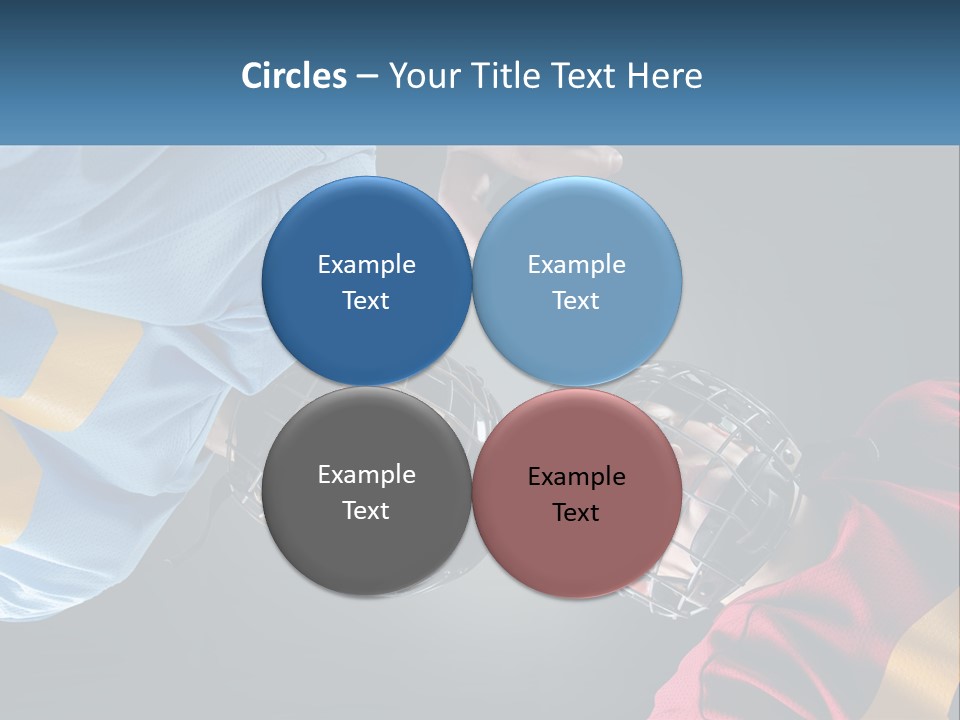 A Man And A Woman Wearing Hockey Helmets PowerPoint Template