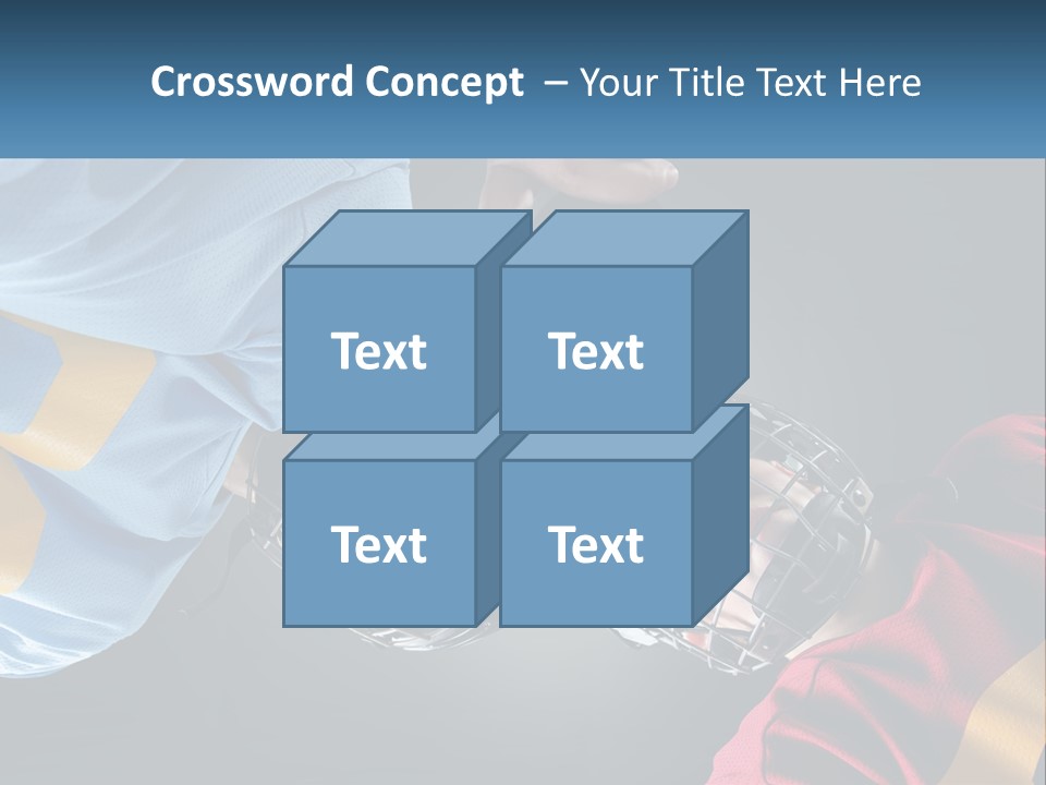 A Man And A Woman Wearing Hockey Helmets PowerPoint Template